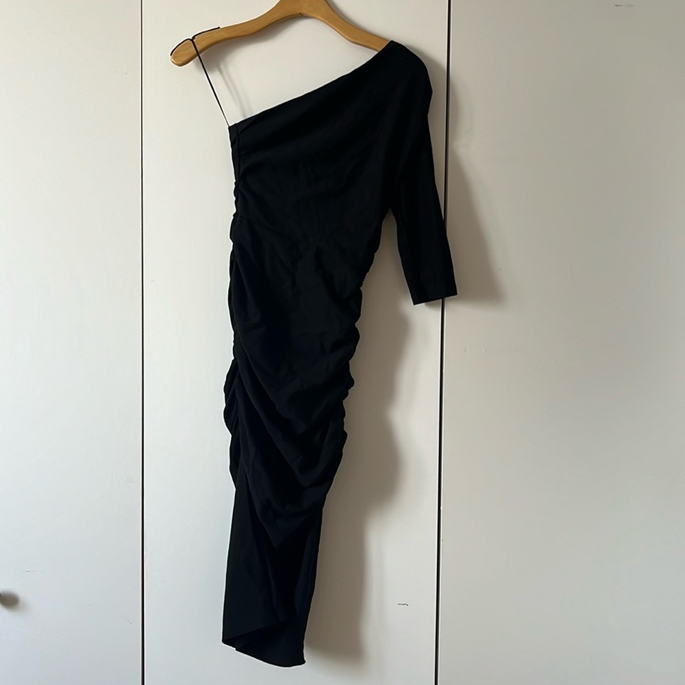 Alieva Black Midi Bodycon Dress
